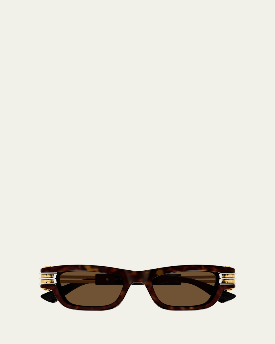 Bolt Havana Plastic Rectangle Sunglasses
